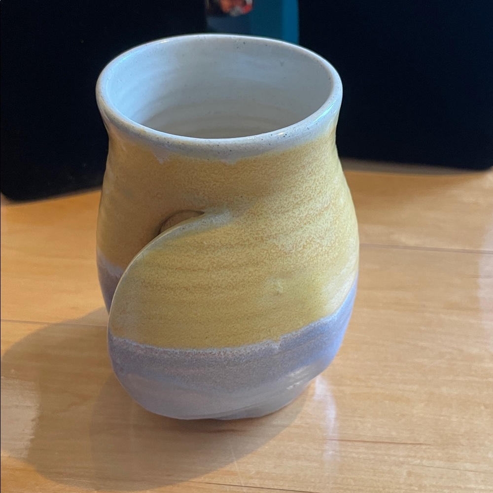 Handmade pottery mug hand warmer